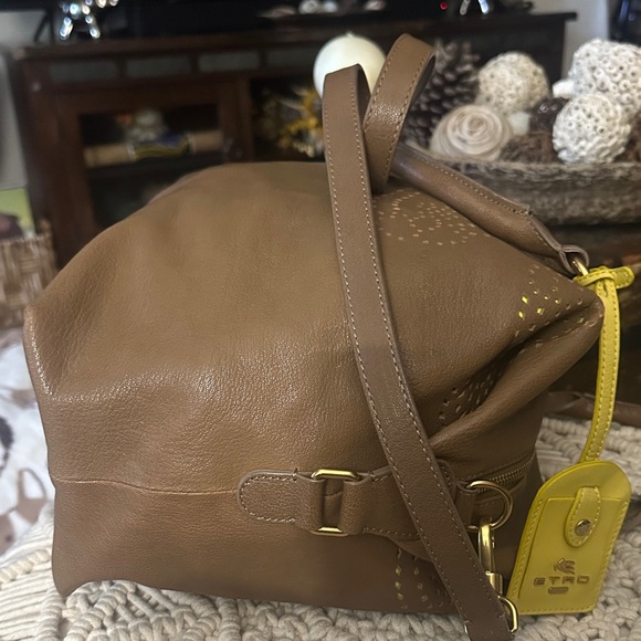 Etro Tan and Yellow Shoulder Bag - Picture 8 of 16